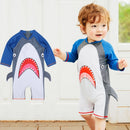 Kids Boys Cartoon Print One Piece Zipper Sunsuit Beachwear childrensterritory