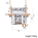 Cartoon Canvas Baby Wood Hanging Chair Outdoor Toy childrensterritory
