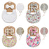 4Sets/Lot Floral Infant Burp Clothes with Bow Tie Headband childrensterritory