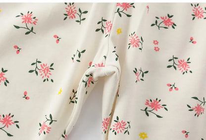 Kids Girls Rabbit T-shirt Floral Leggings Summer Outfit Sets childrensterritory