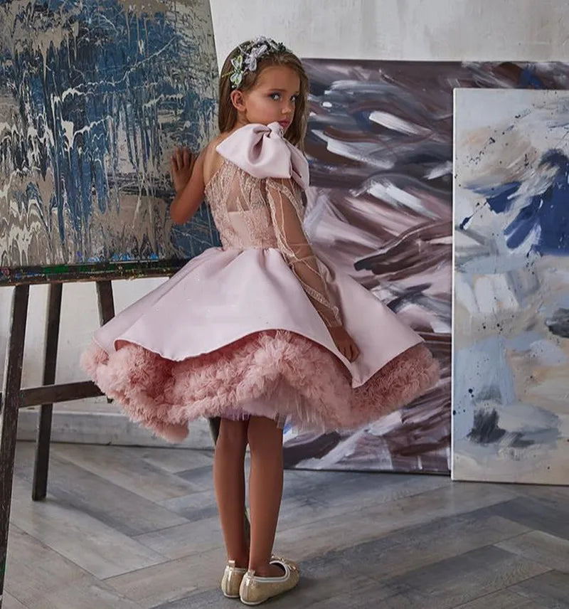 Knee Length Designer Flower Girls Dresses for Party/Christmas childrensterritory