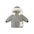 Kids Girls Plaid Down Down Padded Jacket with a Bag childrensterritory
