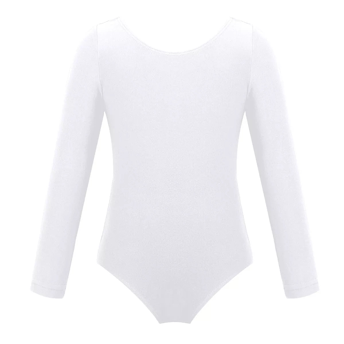 Kids Girls Long Sleeve Solid Color Ballet Leotards Bodysuit childrensterritory