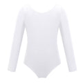 Kids Girls Long Sleeve Solid Color Ballet Leotards Bodysuit childrensterritory