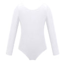 Kids Girls Long Sleeve Solid Color Ballet Leotards Bodysuit childrensterritory