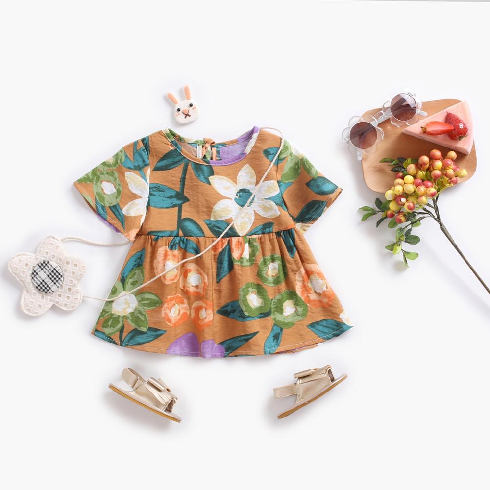 Baby Girls Floral Print Summer Princess Dresses childrensterritory