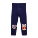 Kids Girls Cartoon and Floral Print Cotton Leggings/Trousers childrensterritory