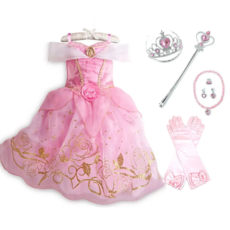 Kids Girls Disney Princess Dresses for Halloween Christmas childrensterritory