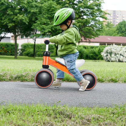 Baby No-Pedal 4-Wheel Orange Balance Learning Bike childrensterritory