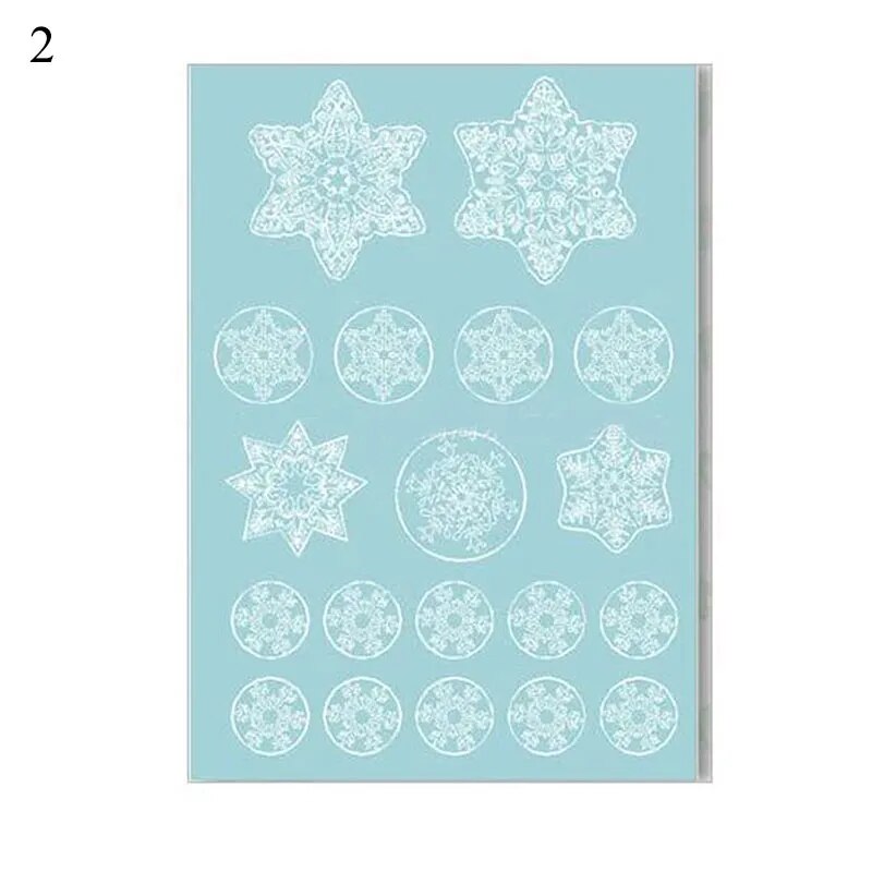 Santa Claus Snowflake Christmas Window/Wall Decals childrensterritory