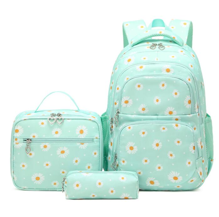 Floral Print 3 Pcs/Set School Backpack for Kids/Teen Girls childrensterritory