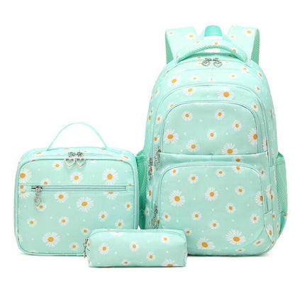 Floral Print 3 Pcs/Set School Backpack for Kids/Teen Girls childrensterritory