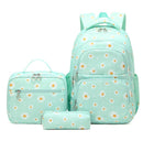 Floral Print 3 Pcs/Set School Backpack for Kids/Teen Girls childrensterritory