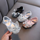 Kids Girls Pearl Butterfly Design Princess Party Shoes childrensterritory