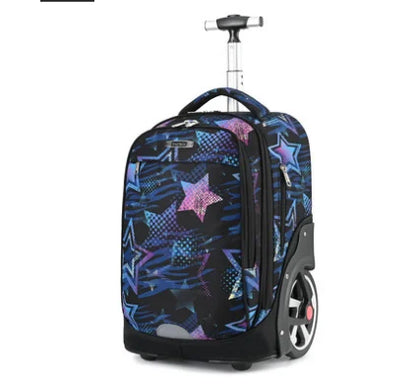 Waterproof Printed Wheeled Backpack For Kids/Adults