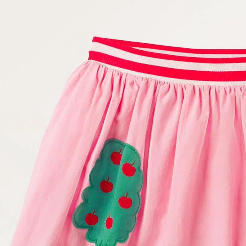 Little Girls Pretty Rabbit Floral Design Summer Skirt childrensterritory