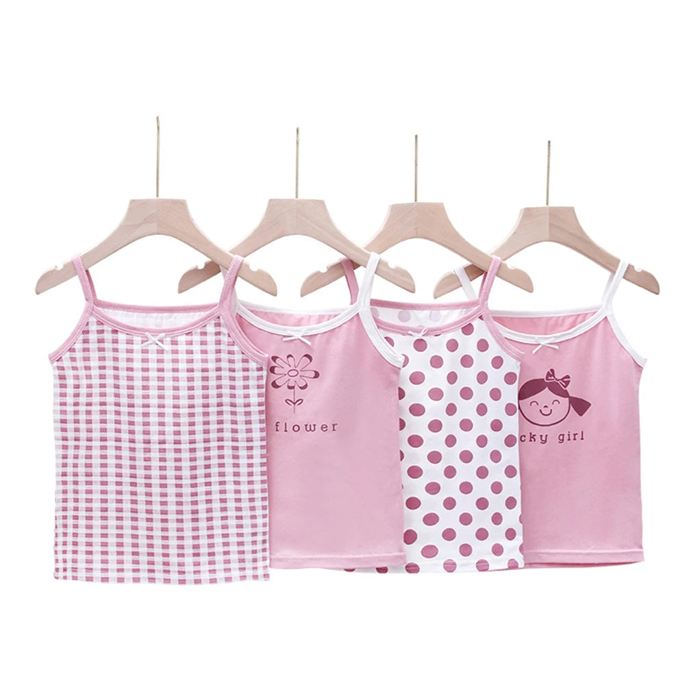 4pcs/lot Printed Summer Tank Tops For Teen Girls childrensterritory