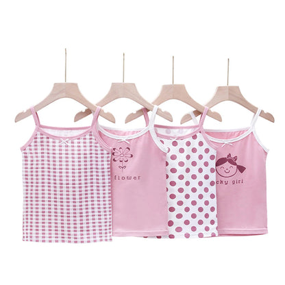 4pcs/lot Printed Summer Tank Tops For Teen Girls childrensterritory