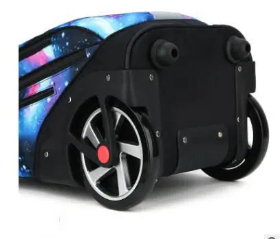 Waterproof Printed Wheeled Backpack For Kids/Adults