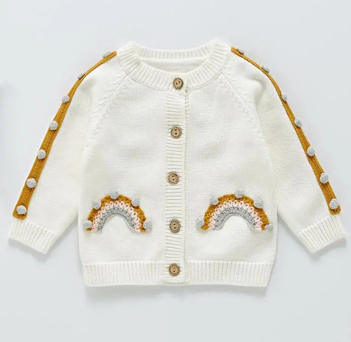 Baby Girls Long Sleeve Embroider Knit Cardigan childrensterritory