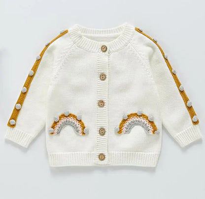 Baby Girls Long Sleeve Embroider Knit Cardigan childrensterritory