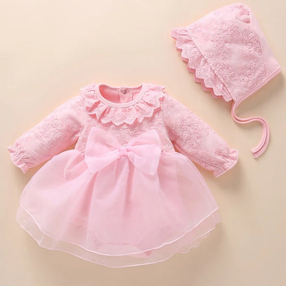 Newborn Girl Christening Dresses Set (Shoes, Tights &amp; Long Socks) childrensterritory