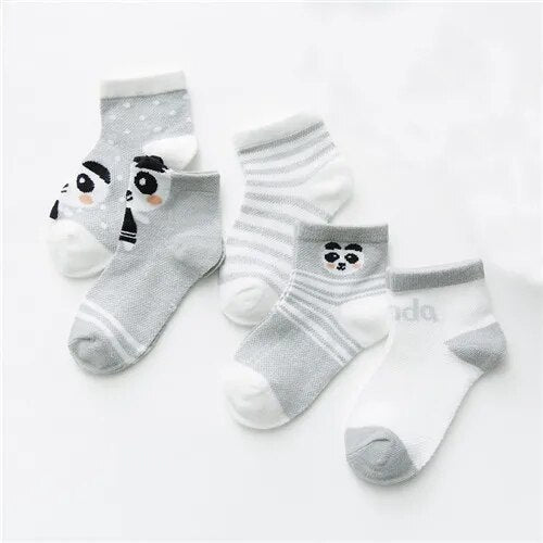 Cartoon Animal Design 5 Pairs/Lot 0-2Yrs Baby Socks childrensterritory