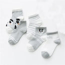 Cartoon Animal Design 5 Pairs/Lot 0-2Yrs Baby Socks childrensterritory