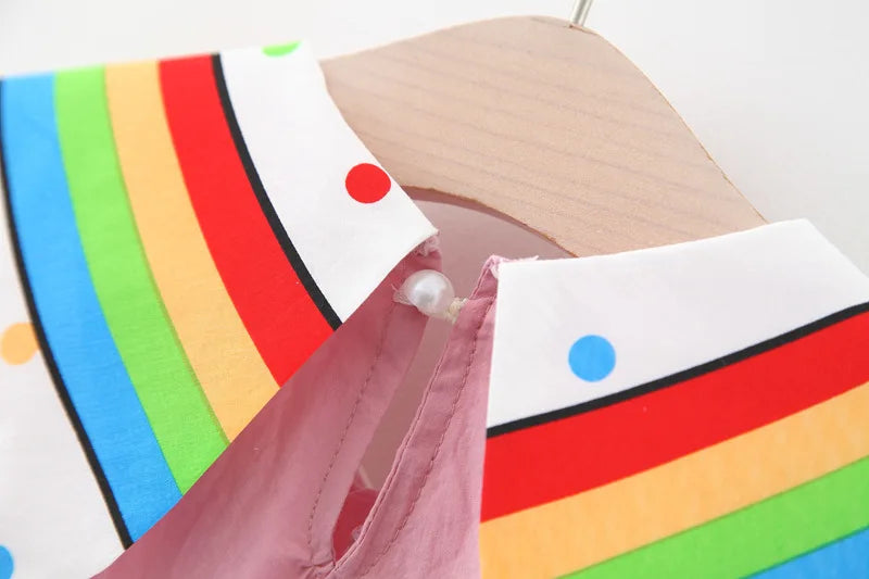 Baby Girl Rainbow Design Sleeveless Party Dress