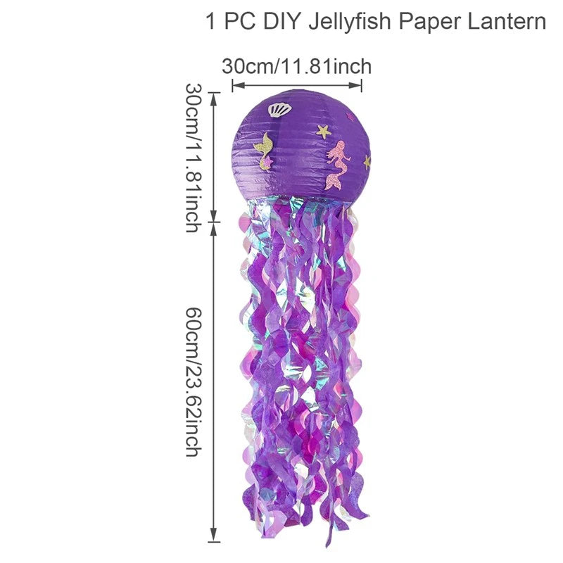 Mermaid-themed Kids Birthday Party Decorations and Tableware Set