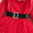 Girls' Round Neck Long Sleeves Christmas Dresses