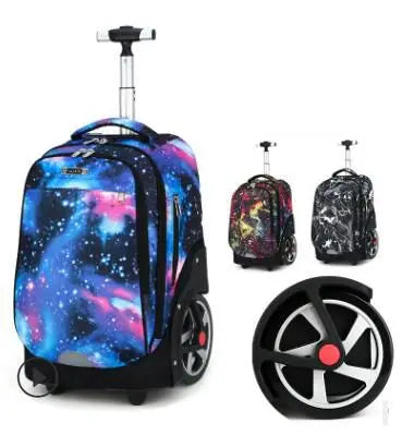 Waterproof Printed Wheeled Backpack For Kids/Adults