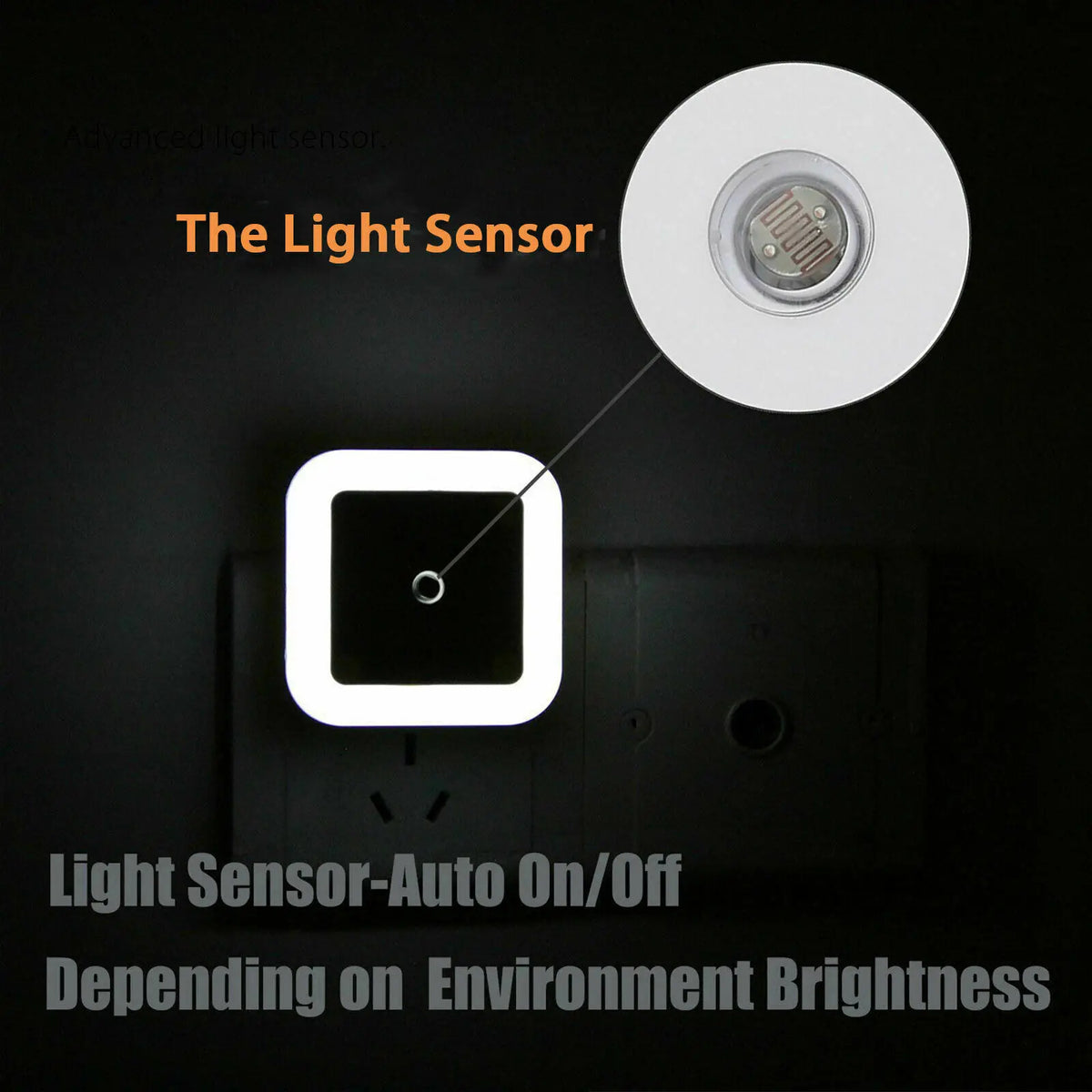 Mini Dusk to Dawn Sensor Wall Nights Lamp for Bedroom
