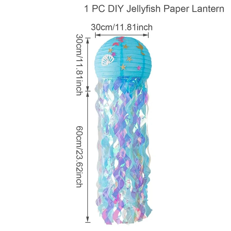 Mermaid-themed Kids Birthday Party Decorations and Tableware Set