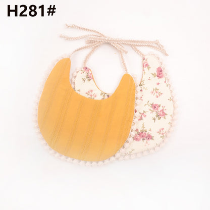 Baby Tassel Double-deck Bib | Cotton Linen Burp Cloths childrensterritory