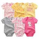 6Pcs/Lot Cartoon Design Soft Cotton Baby Rompers childrensterritory