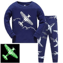 Kids Boys Cartoon Print Long Sleeve Cotton Sleepwear childrensterritory