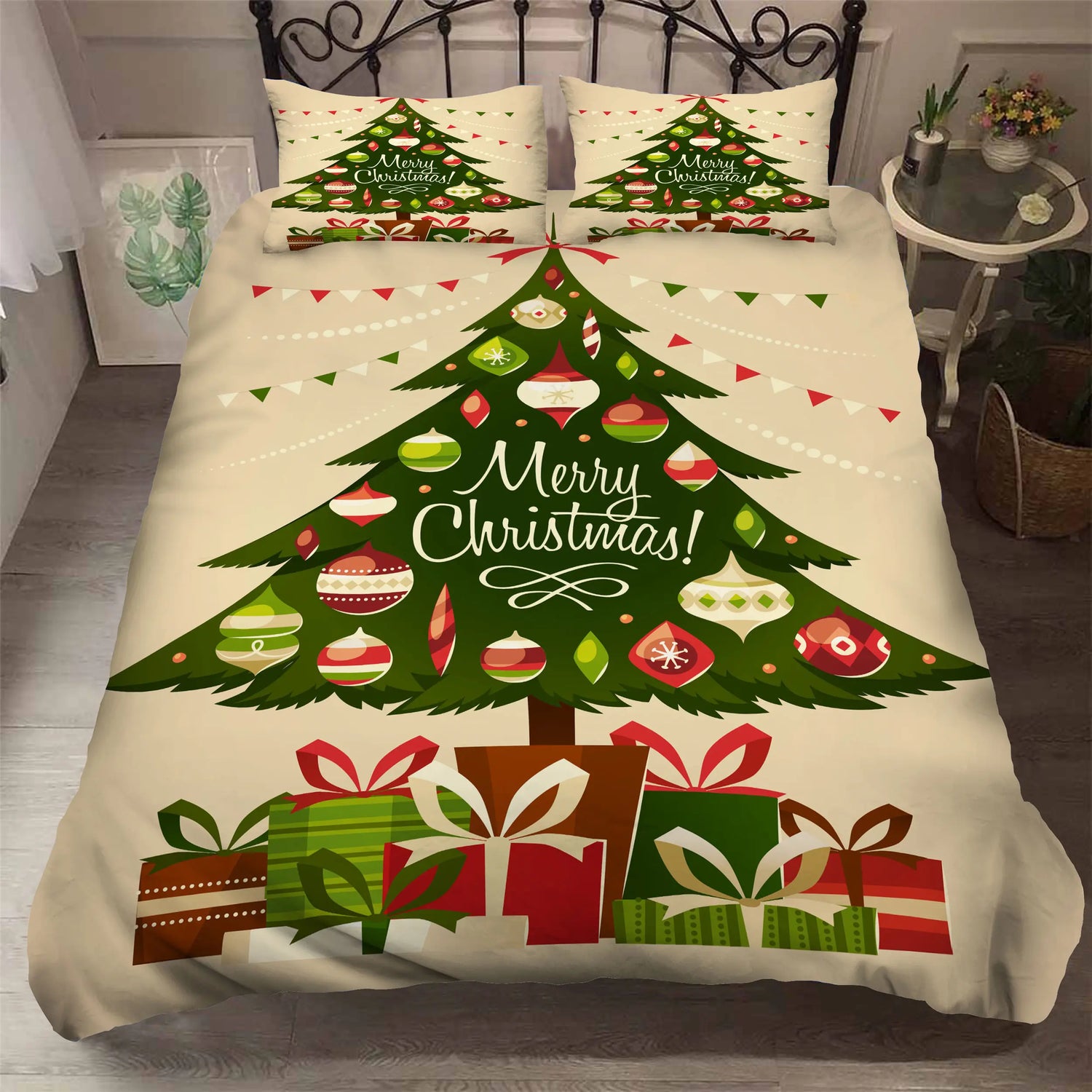 Santa Claus and Christmas Print: All Sizes of Bedding Sets childrensterritory