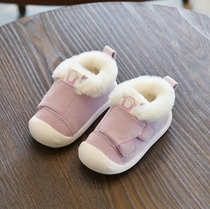 Warm Plush Baby Girls Boys Soft Bottom Snow Boots childrensterritory