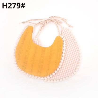 Baby Tassel Double-deck Bib | Cotton Linen Burp Cloths childrensterritory