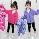 Kids Girls Warm Polar Fleece 2pcs Windbreaker Coats childrensterritory