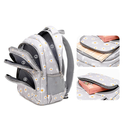 Floral Print 3 Pcs/Set School Backpack for Kids/Teen Girls childrensterritory