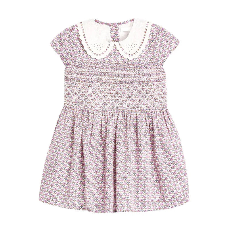Little Girls Casual Soft Cotton Floral Design Dresses childrensterritory
