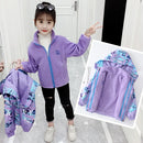 Kids Girls Warm Polar Fleece 2pcs Windbreaker Coats childrensterritory
