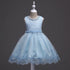 Sleeveless Flower design Lace Party Dresses For Girls childrensterritory