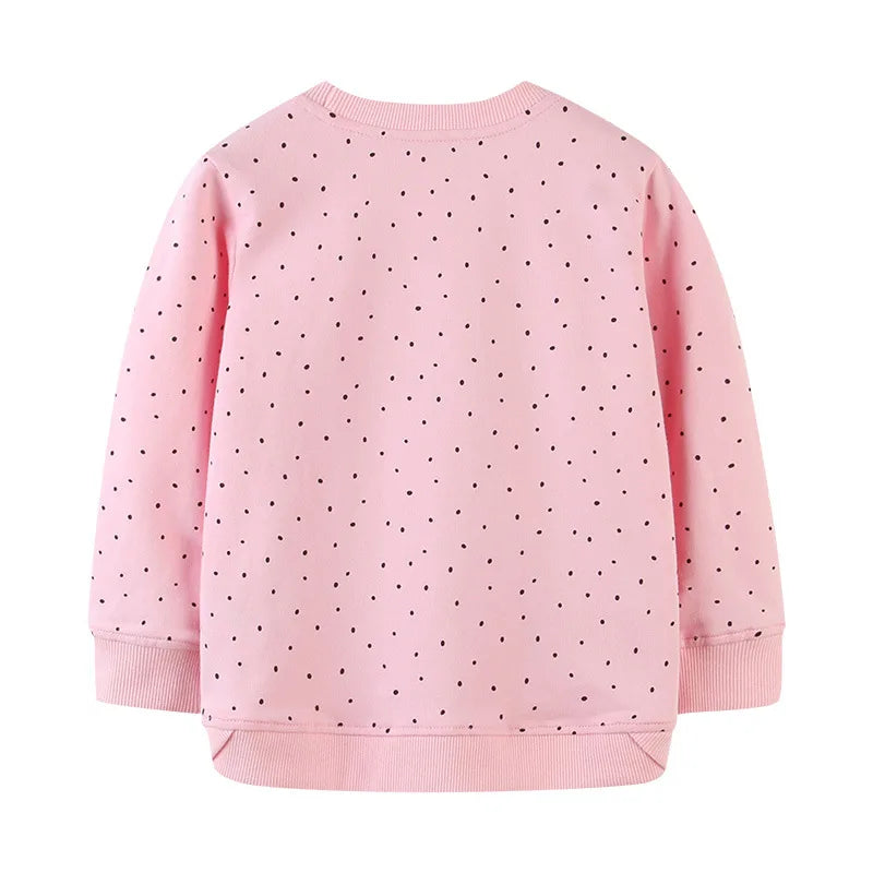 Little Girls Lovely Cat Design Cotton Sweatshirt childrensterritory