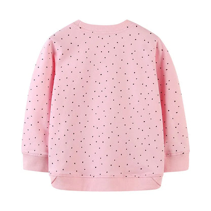 Little Girls Lovely Cat Design Cotton Sweatshirt childrensterritory