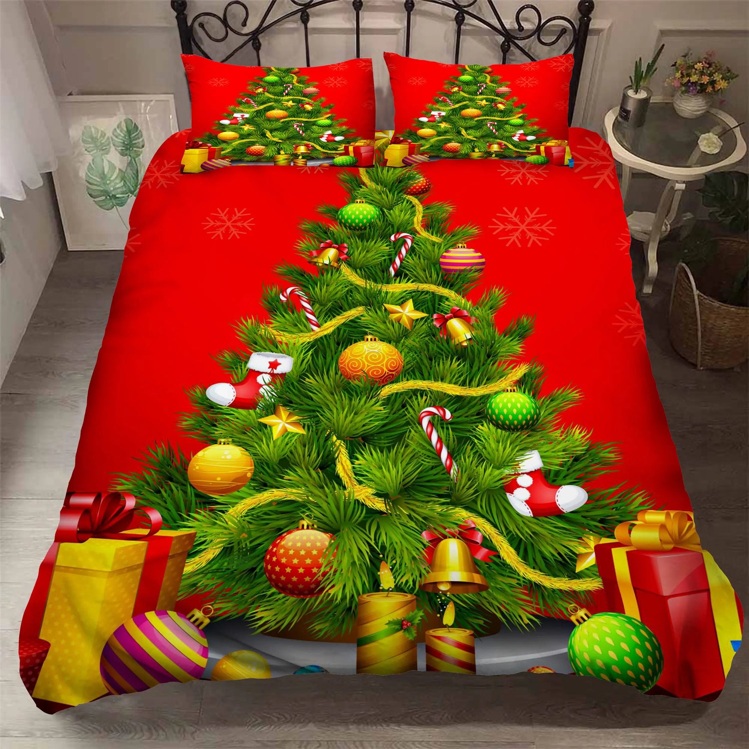 Santa Claus and Christmas Print: All Sizes of Bedding Sets childrensterritory