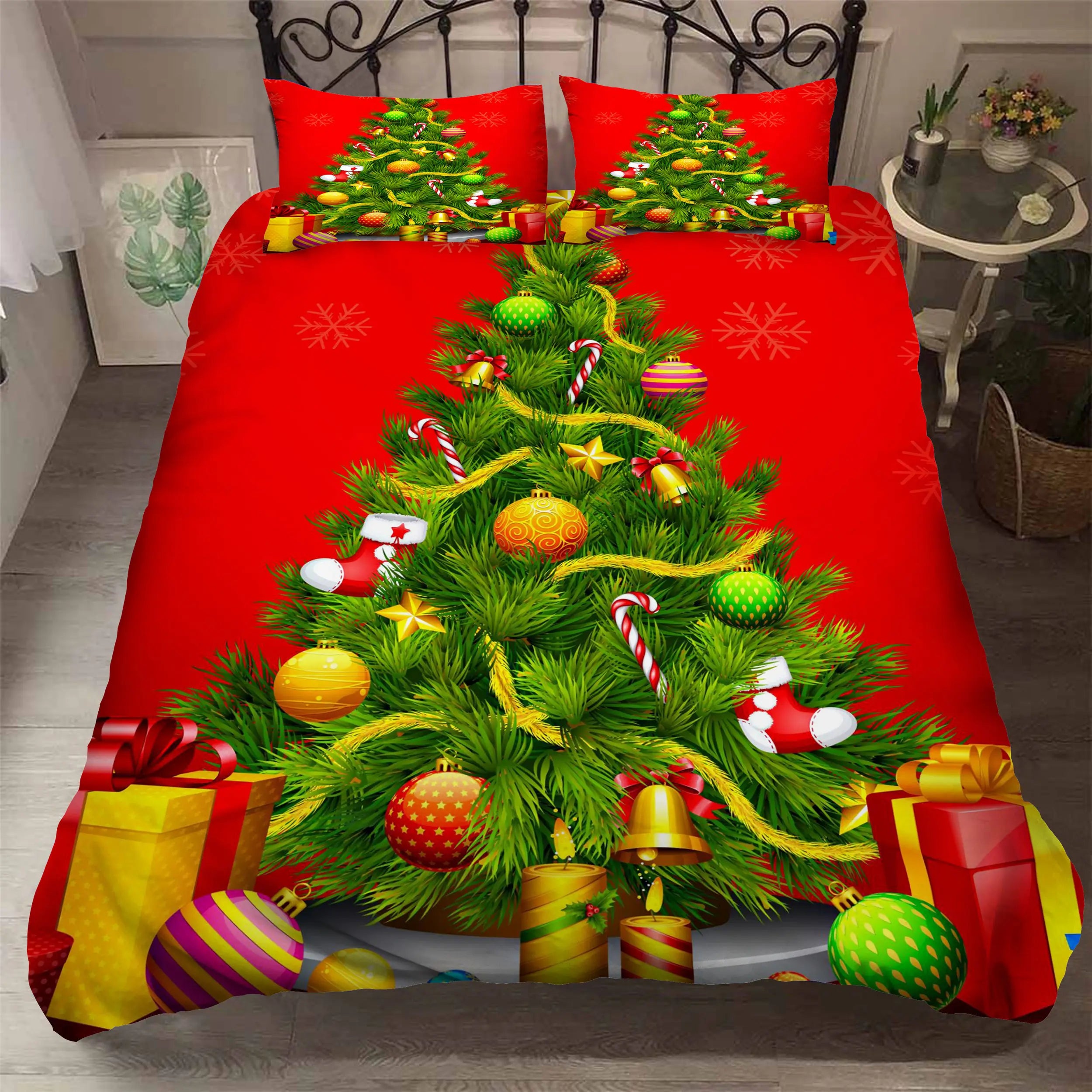 Santa Claus and Christmas Print: All Sizes of Bedding Sets childrensterritory