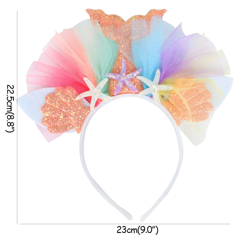 Mermaid Tail Party Headband Photo Props for Girls childrensterritory